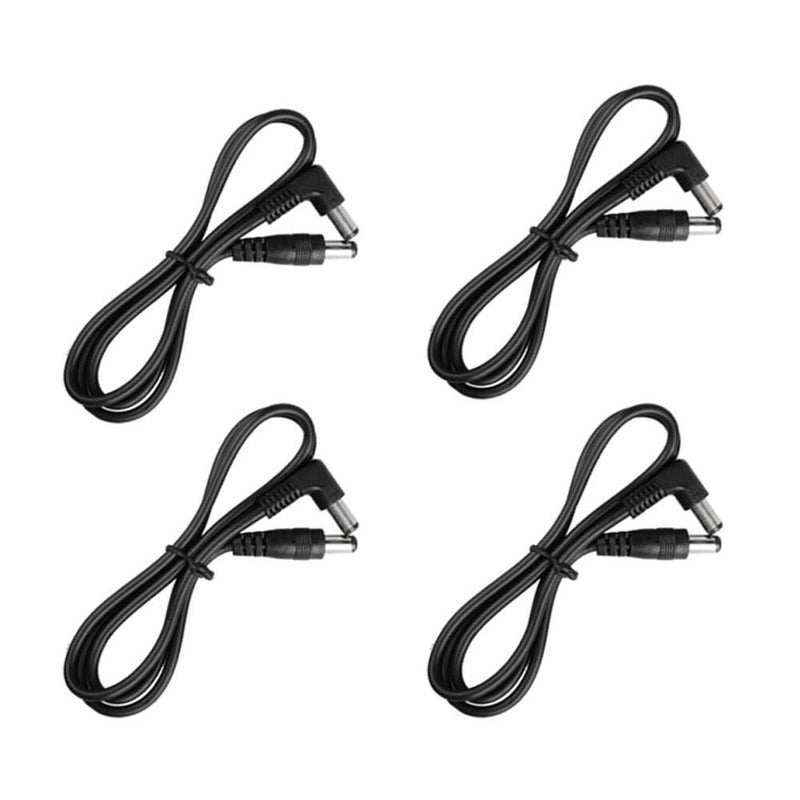 AlloverPower 4-Pack DC Male to Male Cable 5.5mm X 2.1mm Connector Plug Patch Wire Adapter Extension Cord for Strip Light, DVR CCTV Surveillance Security Camera, Audio Recording, Car, Monitor 2Ft - Image 1